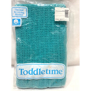Vintage Toddle Time Thermal Recieving Blanket 30”x40”